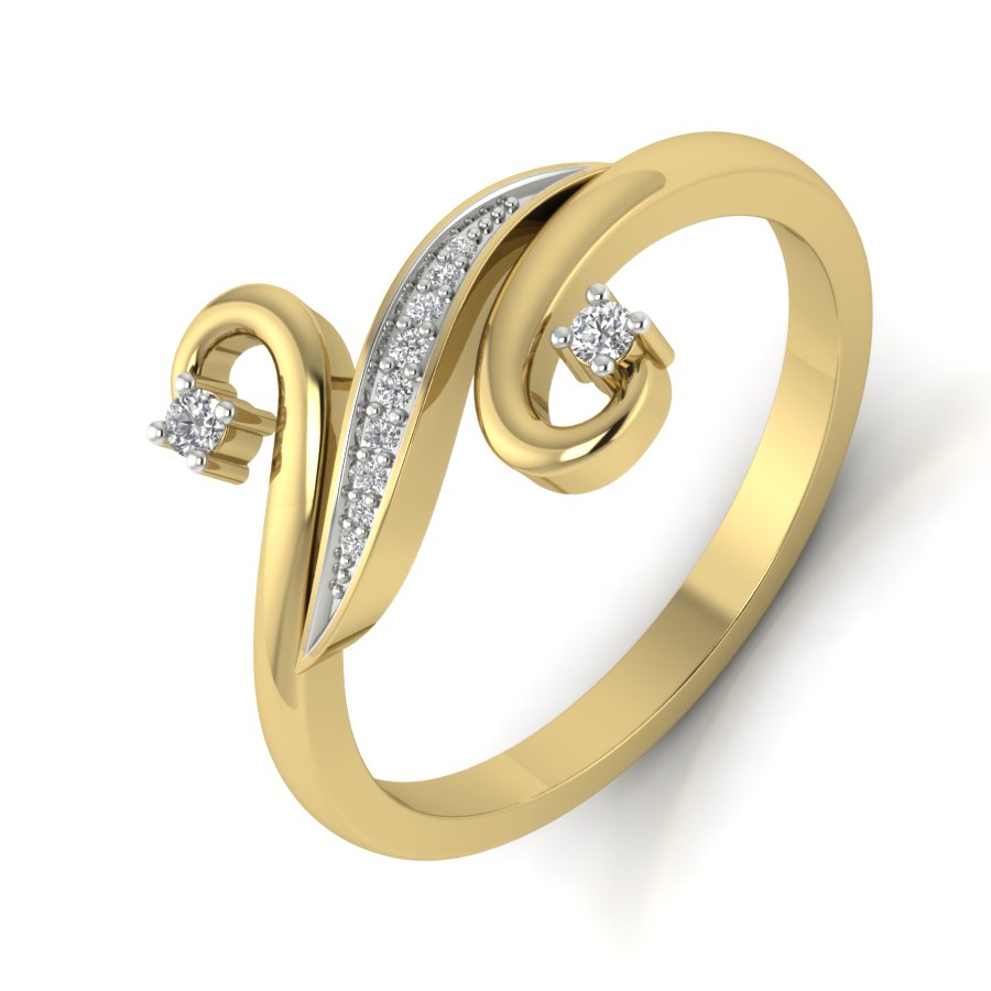 Yellow Gold Plated Sterling Silver Ring