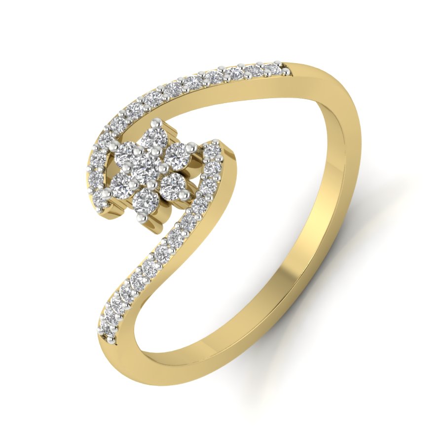 Yellow Gold Plated Sterling Silver Ring