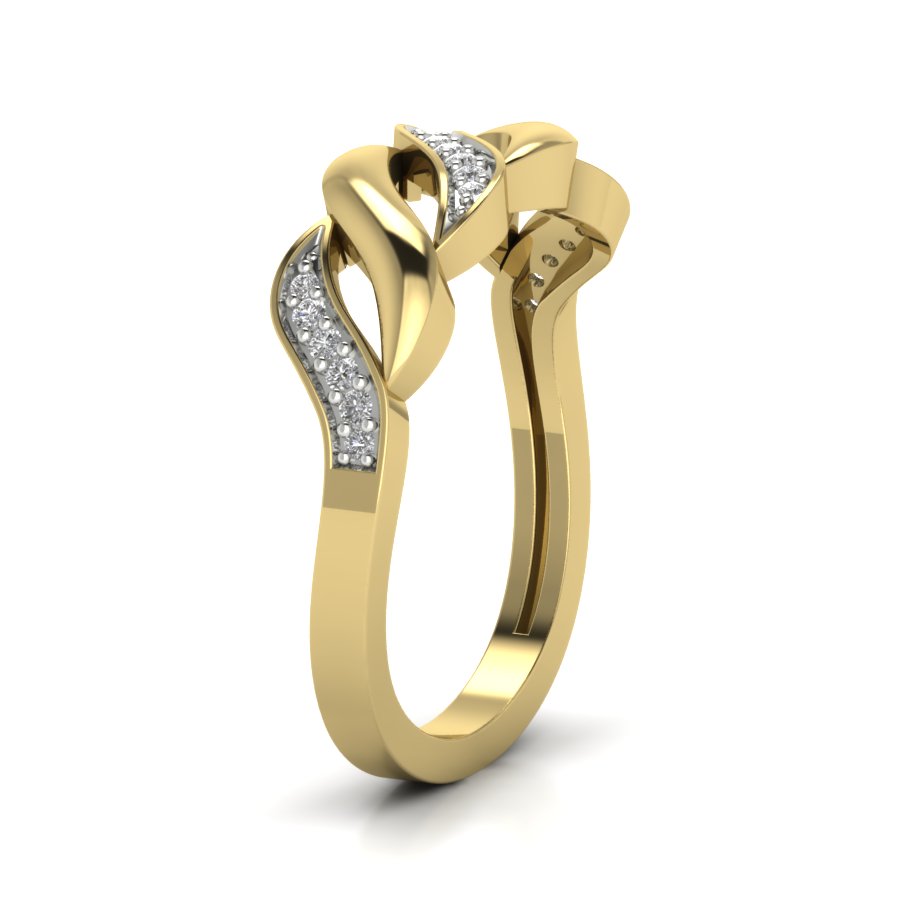 Yellow Gold Plated Sterling Silver Ring