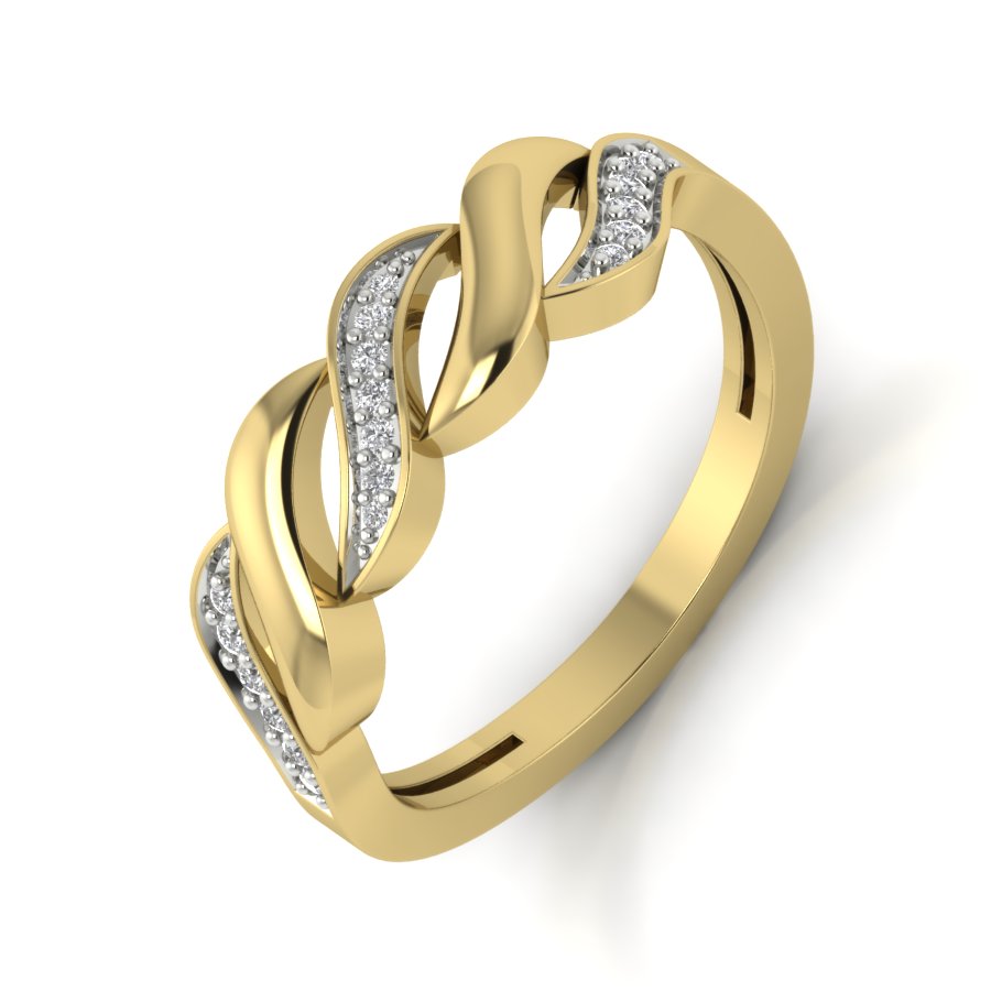 Yellow Gold Plated Sterling Silver Ring