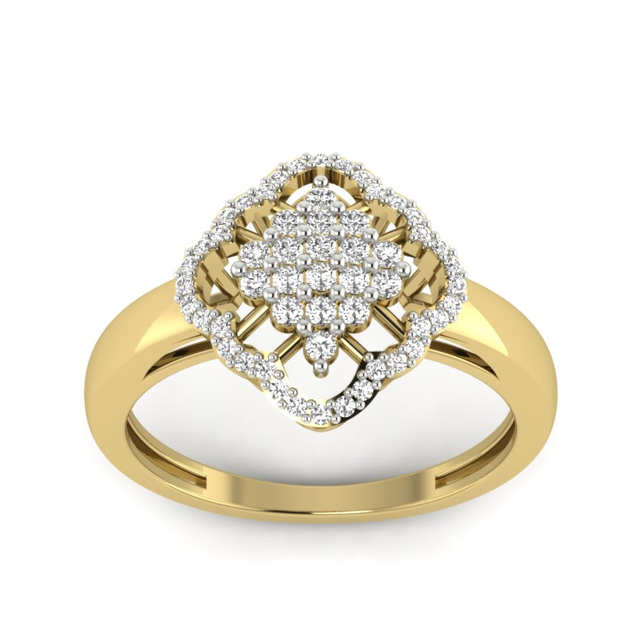 Yellow Gold Plated Sterling Silver Ring