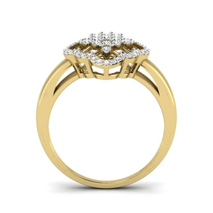 Yellow Gold Plated Sterling Silver Ring