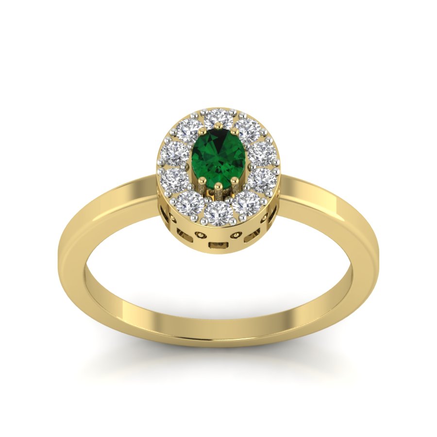 Yellow Gold Plated Sterling Silver Ring