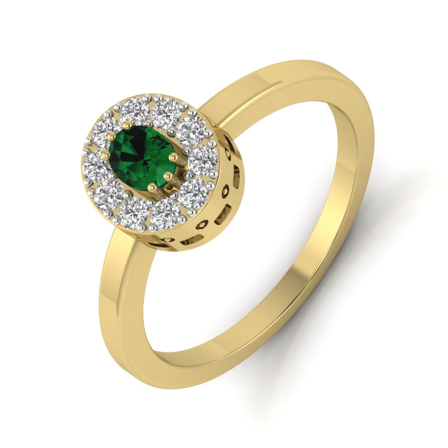 Yellow Gold Plated Sterling Silver Ring