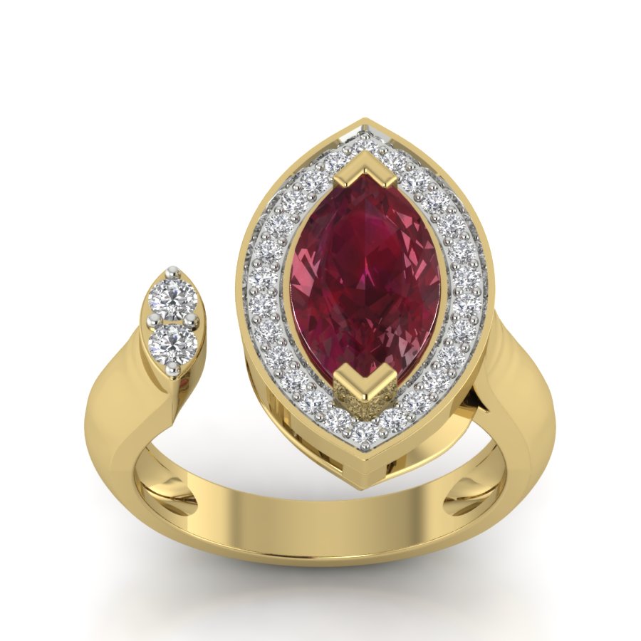 Yellow Gold Plated Sterling Silver Ring