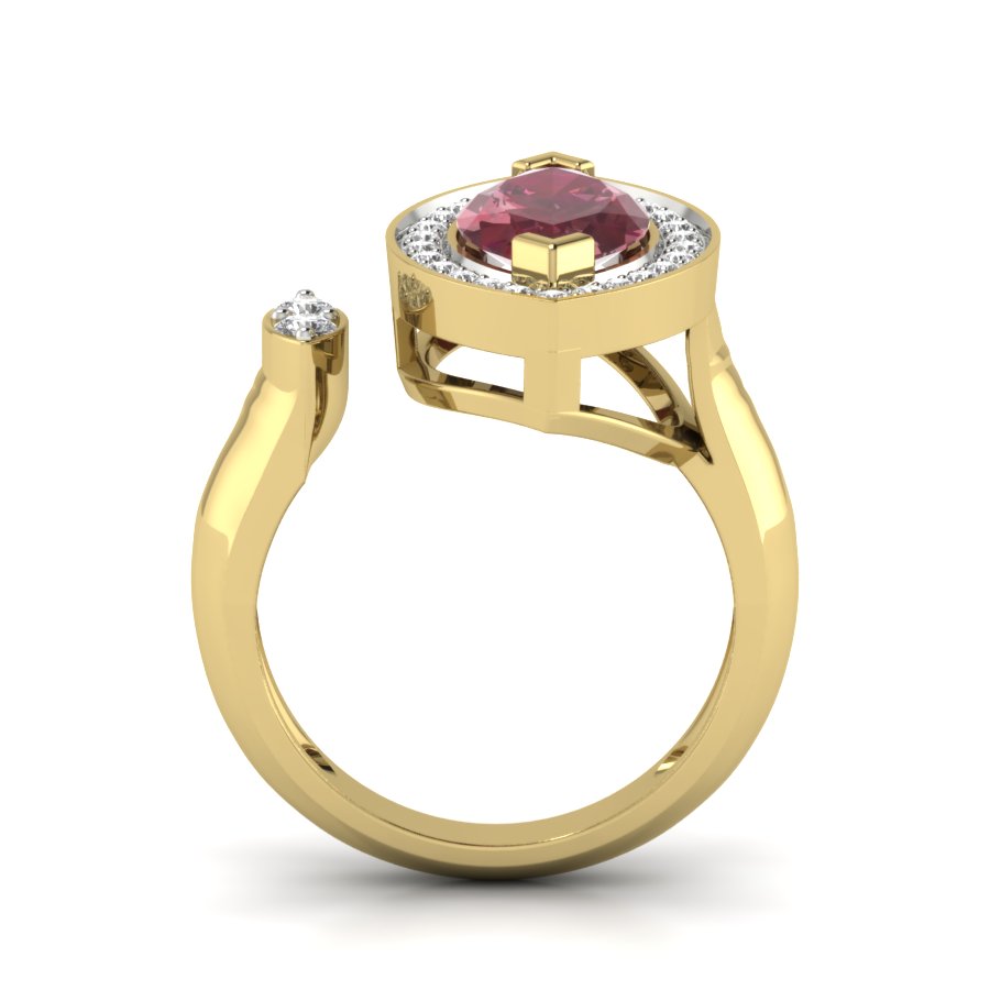 Yellow Gold Plated Sterling Silver Ring