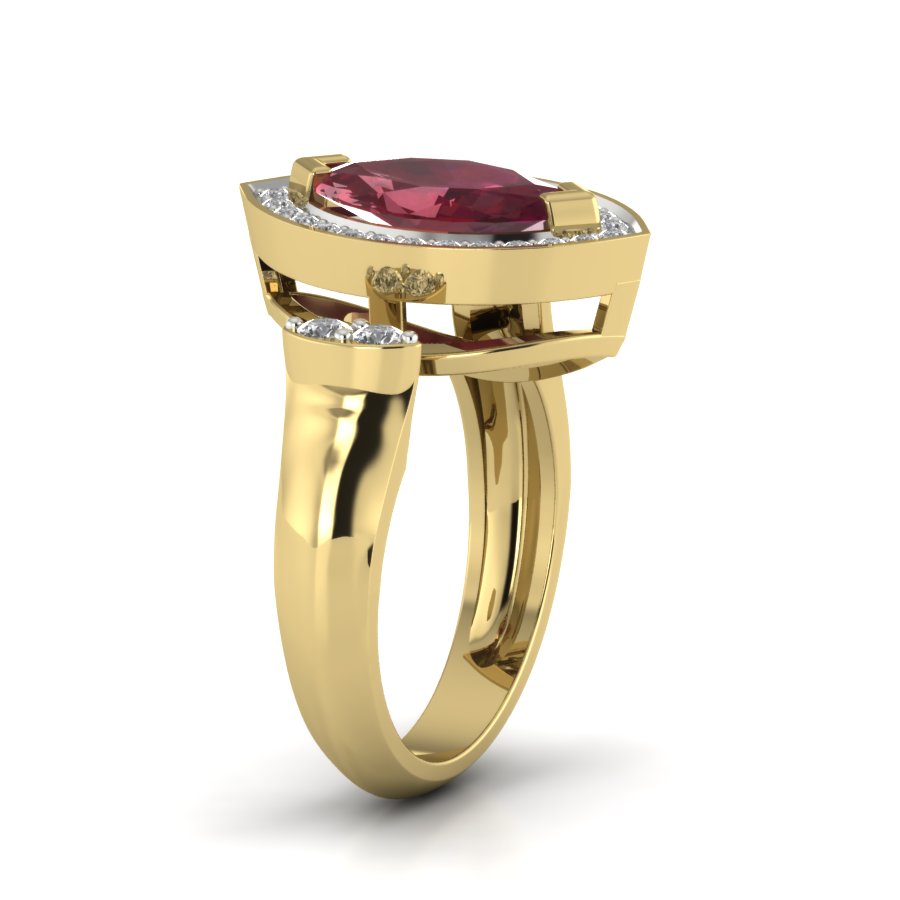 Yellow Gold Plated Sterling Silver Ring