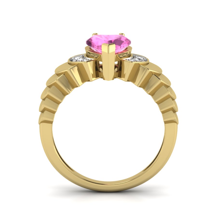 Yellow Gold Plated Sterling Silver Ring