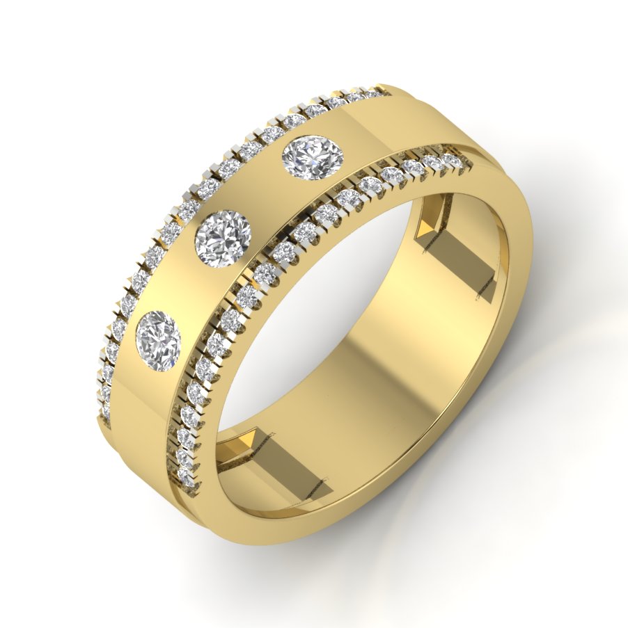 Yellow Gold Plated Sterling Silver Ring