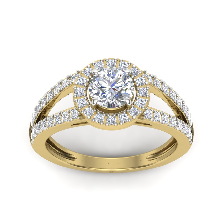 Yellow Gold Plated Sterling Silver Ring