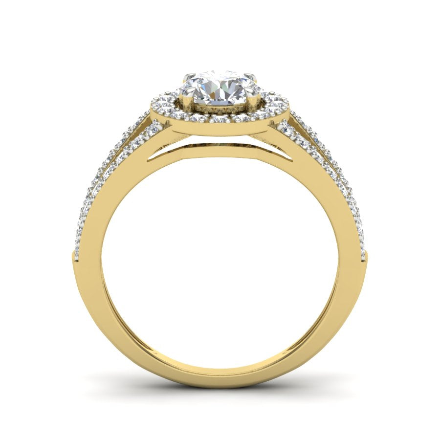 Yellow Gold Plated Sterling Silver Ring