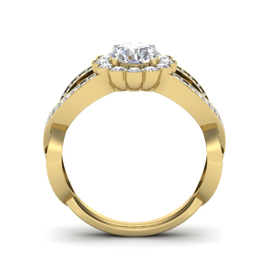 Yellow Gold Plated Sterling Silver Ring