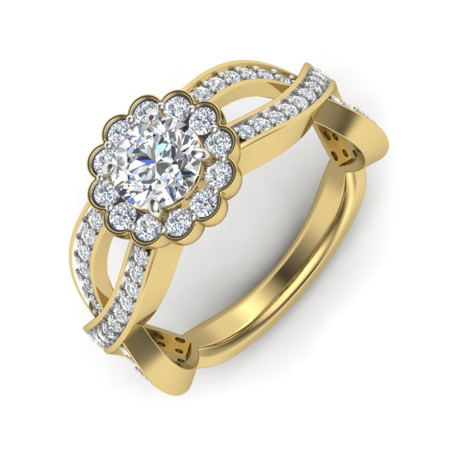 Yellow Gold Plated Sterling Silver Ring