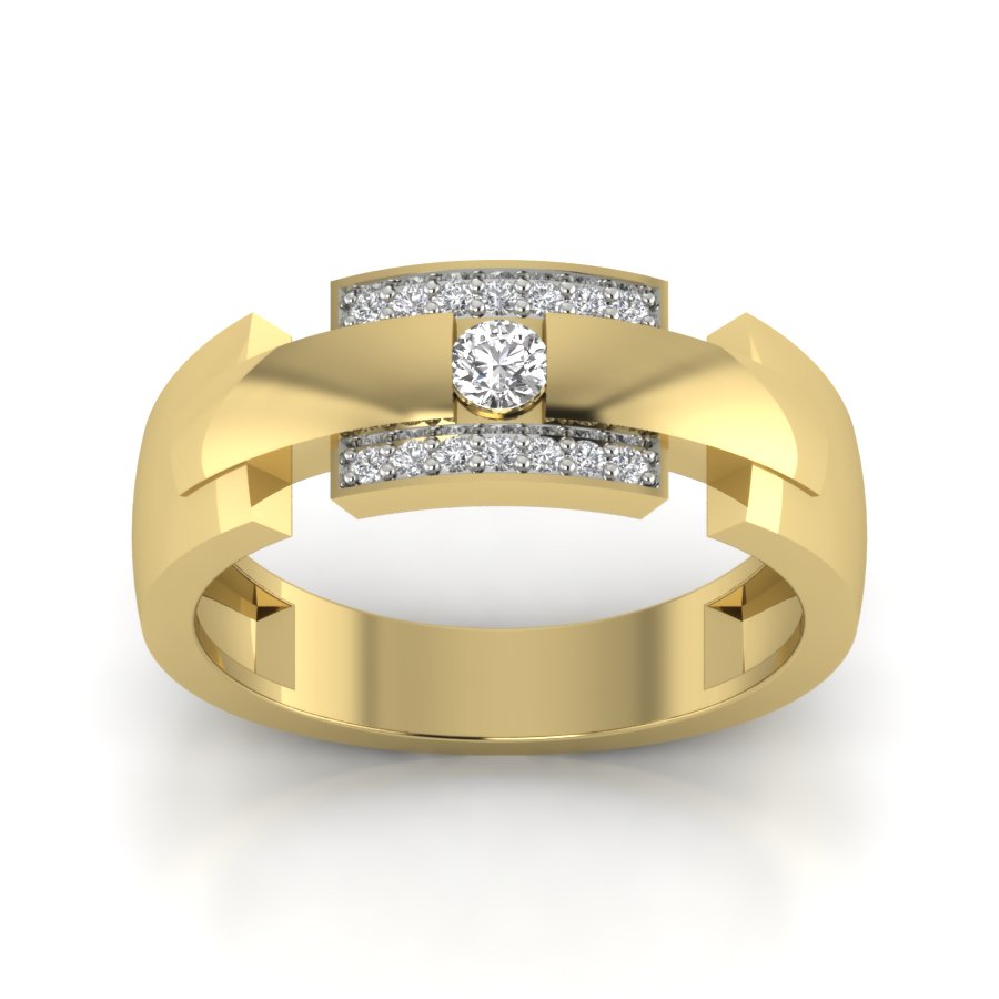 Yellow Gold Plated Sterling Silver Ring