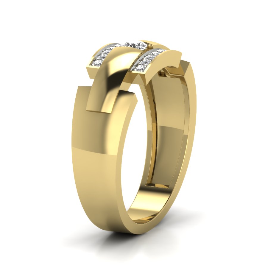 Yellow Gold Plated Sterling Silver Ring