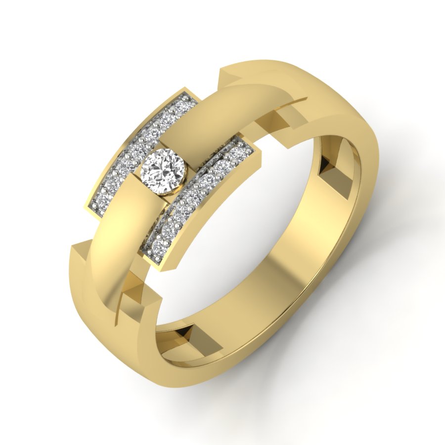 Yellow Gold Plated Sterling Silver Ring