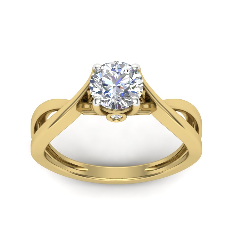 Yellow Gold Plated Sterling Silver Ring