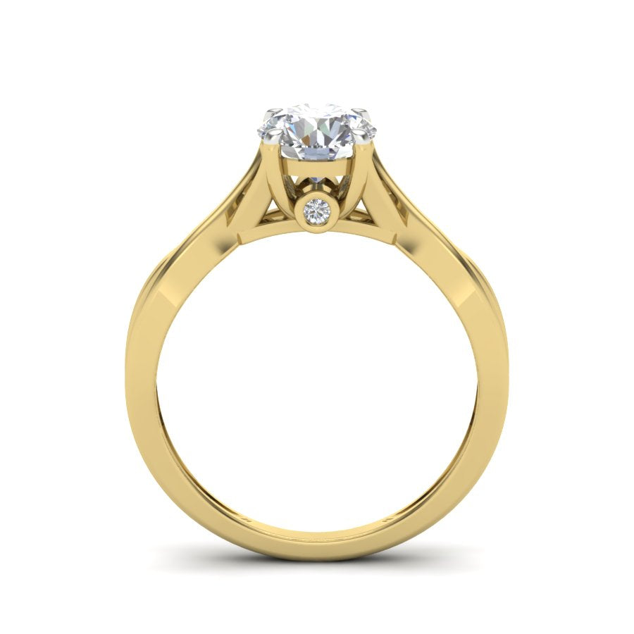 Yellow Gold Plated Sterling Silver Ring