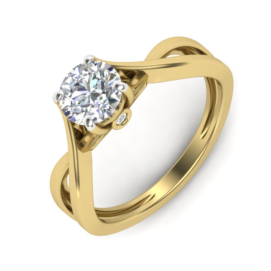 Yellow Gold Plated Sterling Silver Ring