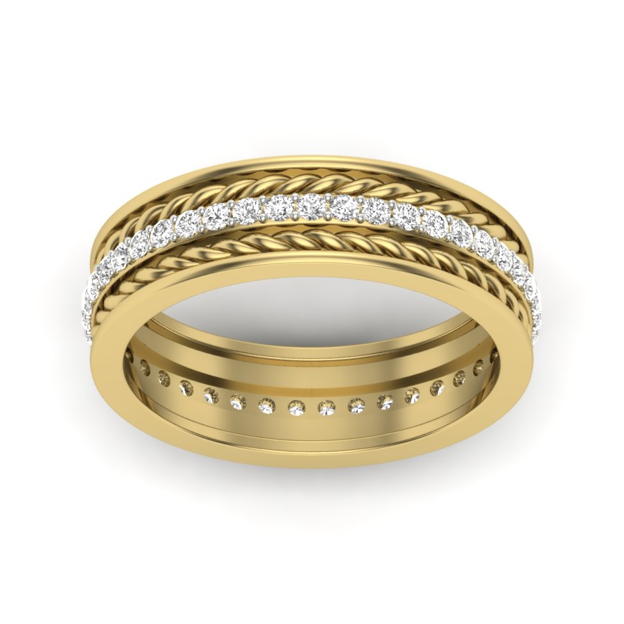 Yellow Gold Plated Sterling Silver Ring