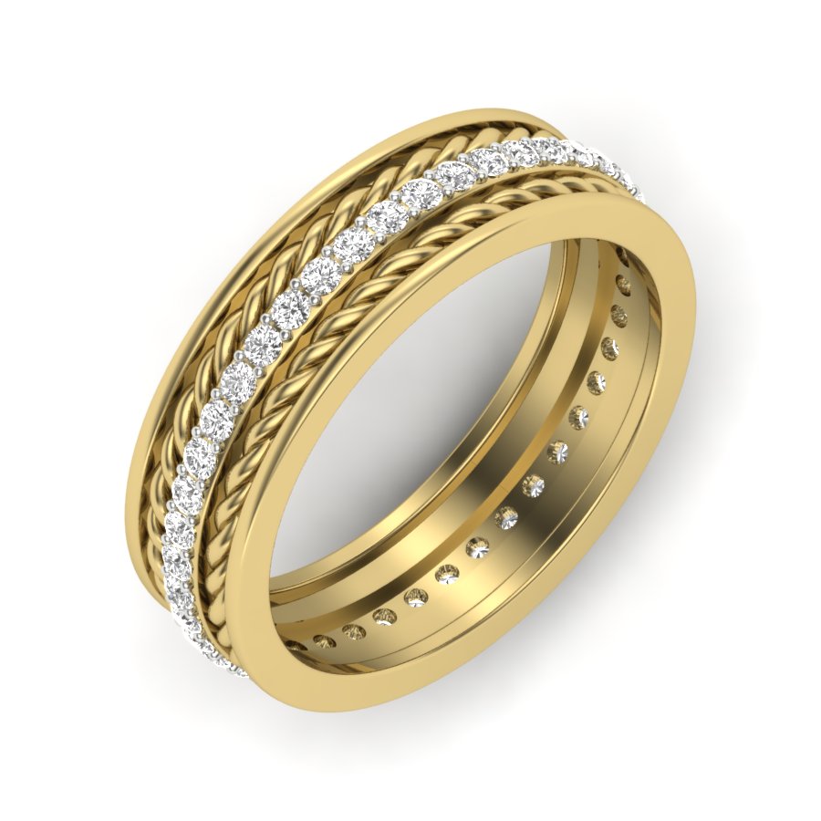 Yellow Gold Plated Sterling Silver Ring