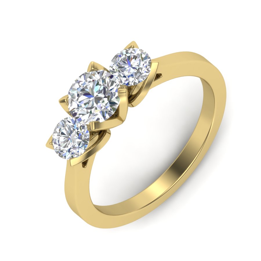 Yellow Gold Plated Sterling Silver Ring