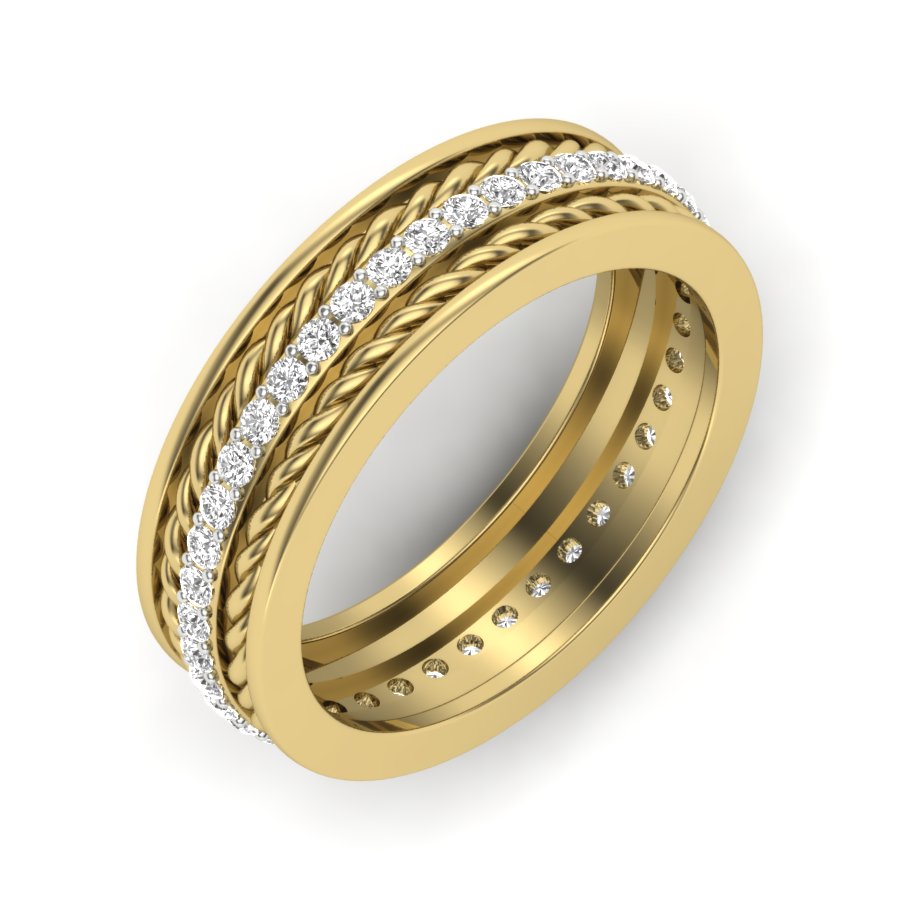 Yellow Gold Plated Sterling Silver Ring