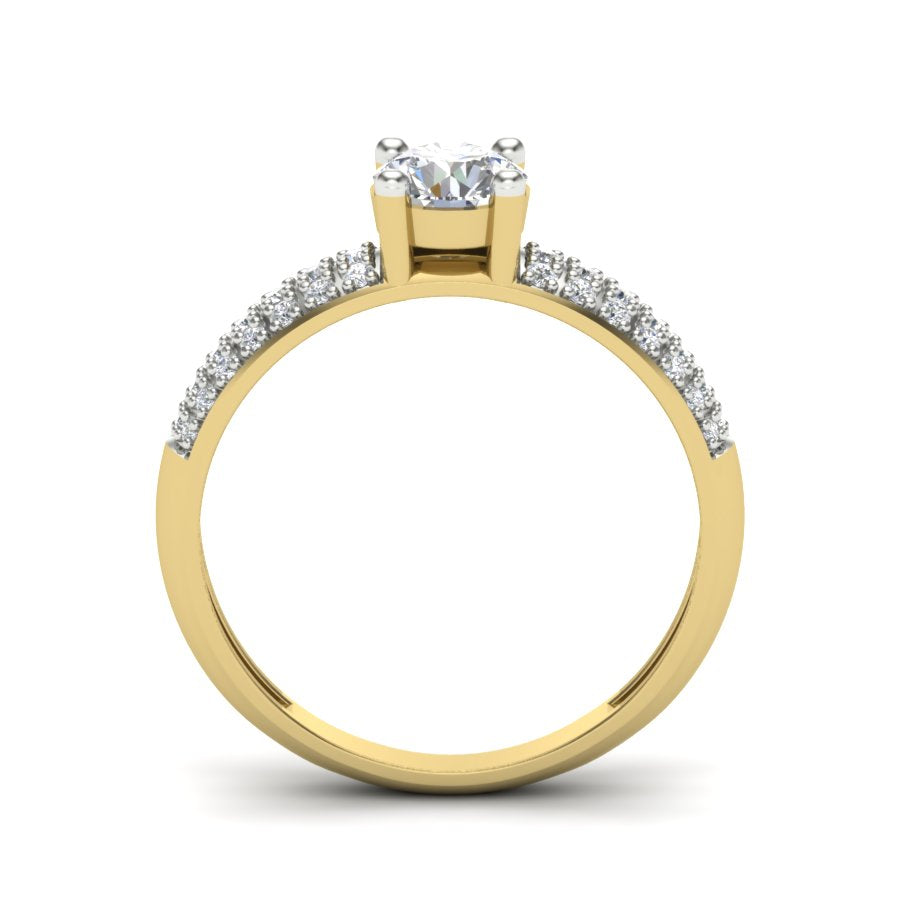 Yellow Gold Plated Sterling Silver Ring