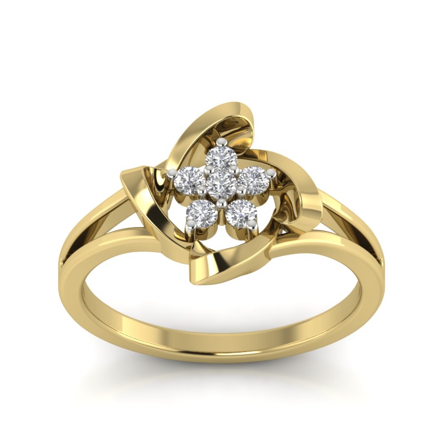 Yellow Gold Plated Sterling Silver Ring