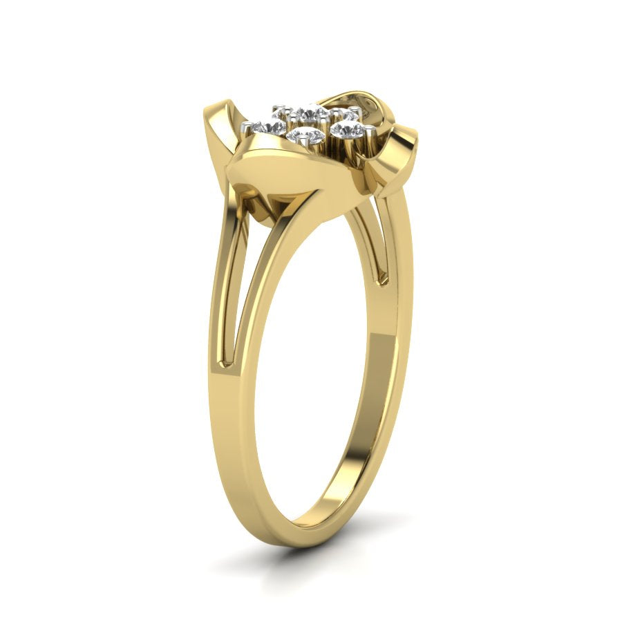 Yellow Gold Plated Sterling Silver Ring