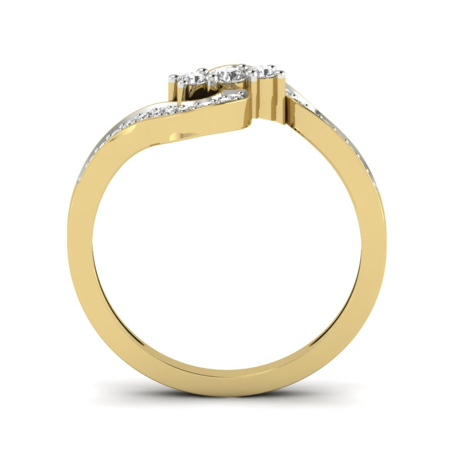 Yellow Gold Plated Sterling Silver Ring