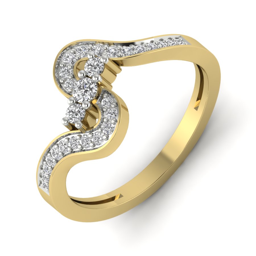 Yellow Gold Plated Sterling Silver Ring