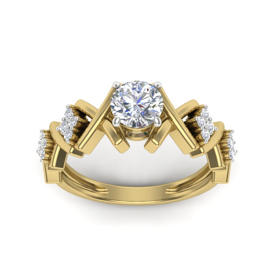 Yellow Gold Plated Sterling Silver Ring