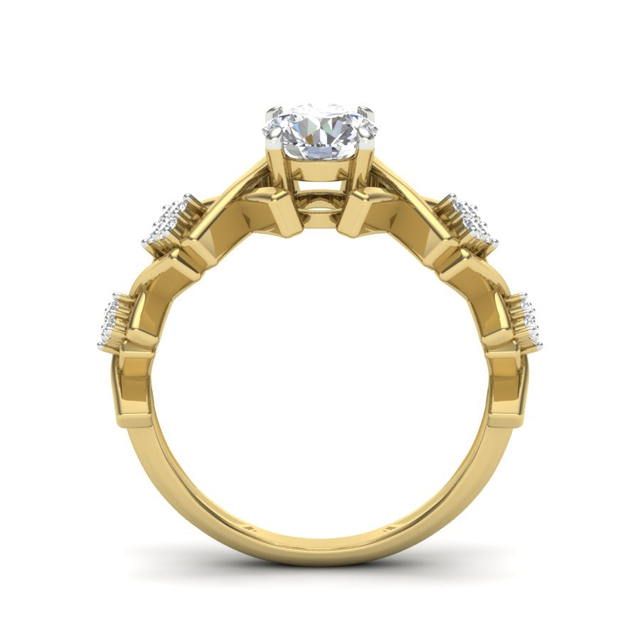 Yellow Gold Plated Sterling Silver Ring