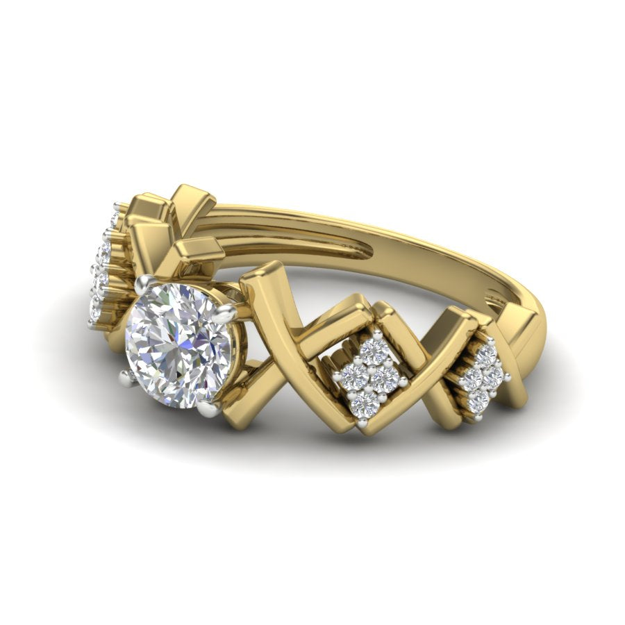 Yellow Gold Plated Sterling Silver Ring