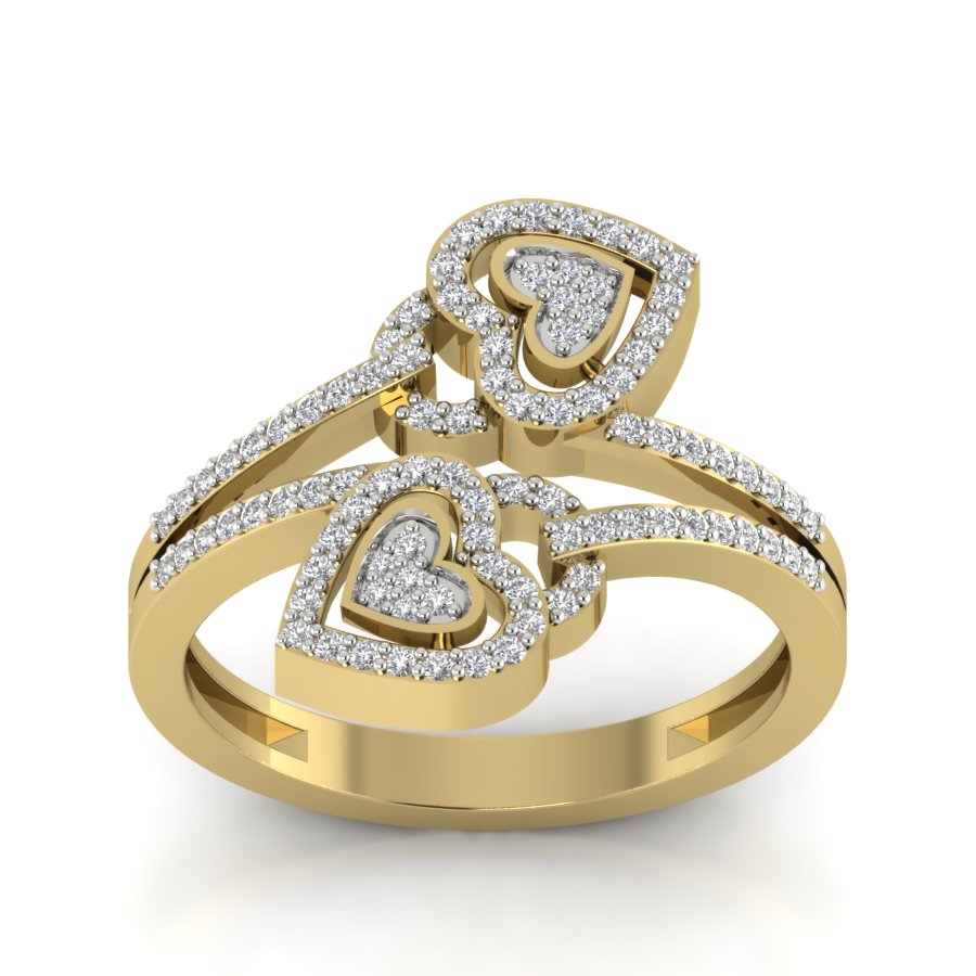 Yellow Gold Plated Sterling Silver Ring