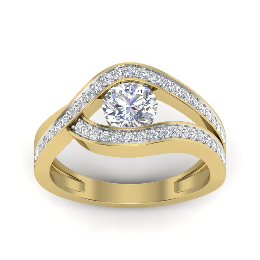 Yellow Gold Plated Sterling Silver Ring