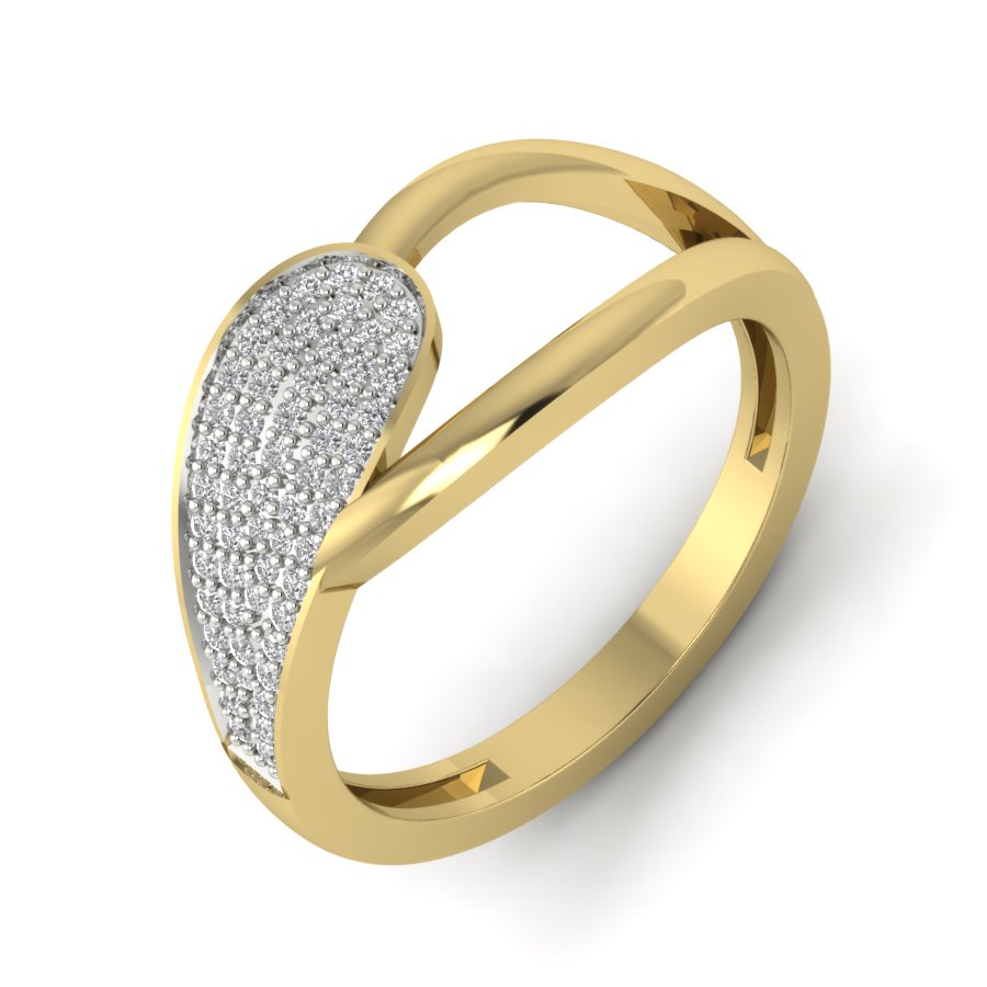 Yellow Gold Plated Sterling Silver Ring