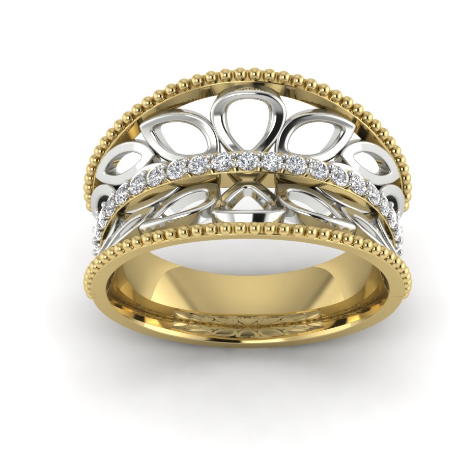 Yellow Gold Plated Sterling Silver Ring