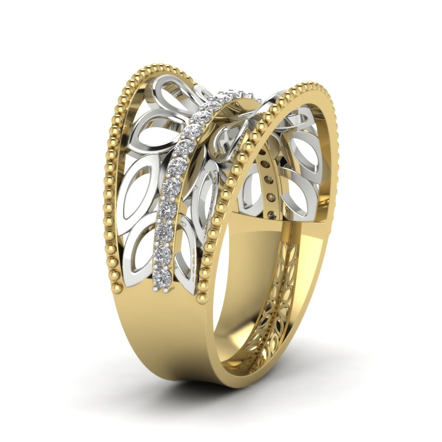 Yellow Gold Plated Sterling Silver Ring
