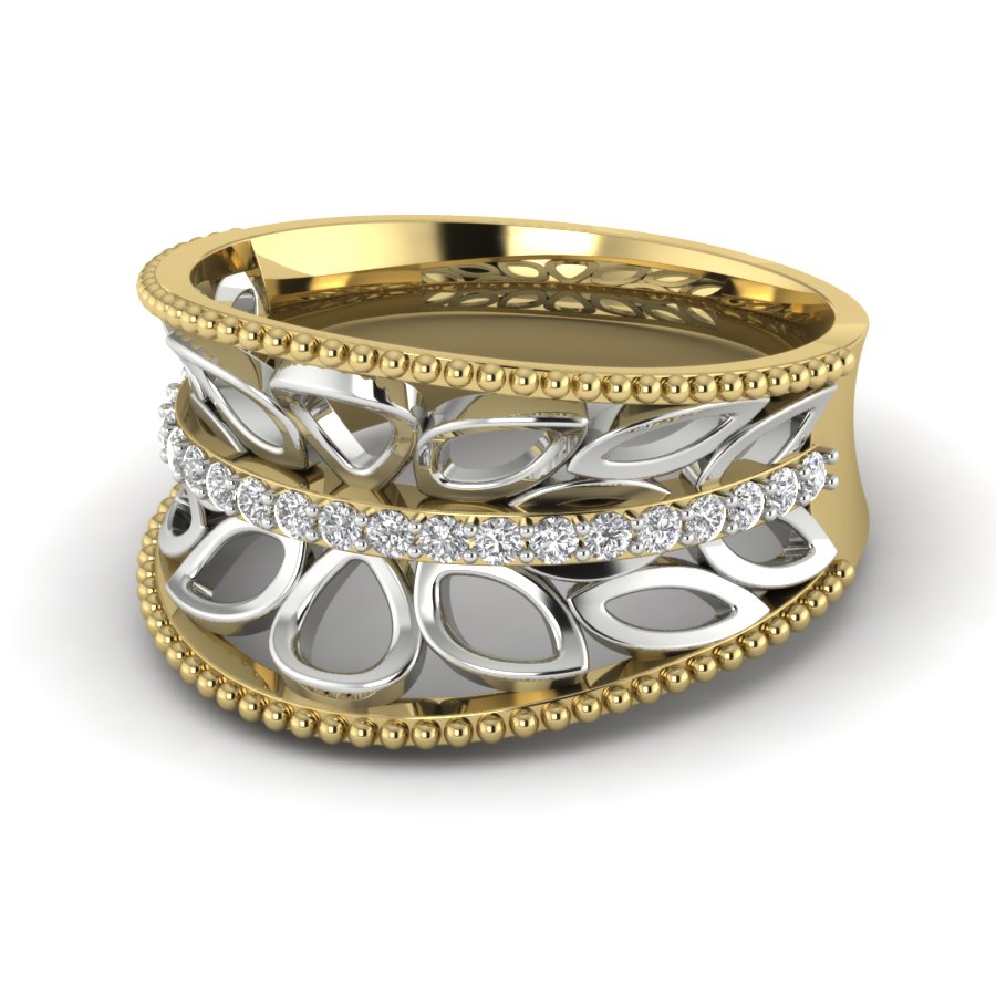 Yellow Gold Plated Sterling Silver Ring