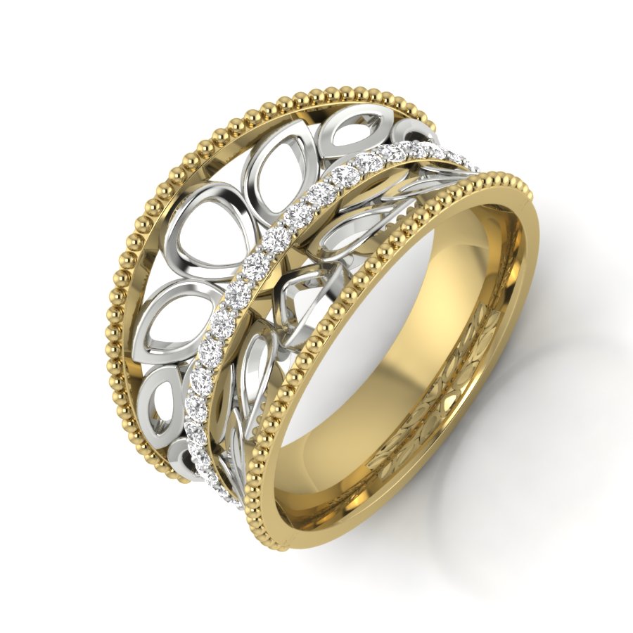 Yellow Gold Plated Sterling Silver Ring