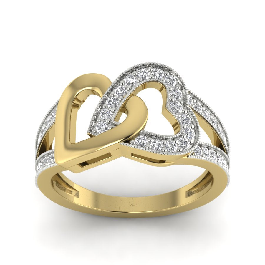 Yellow Gold Plated Sterling Silver Ring