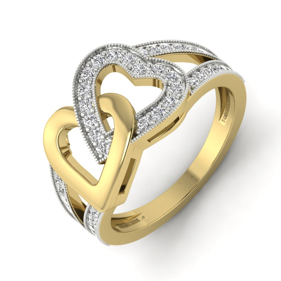 Yellow Gold Plated Sterling Silver Ring