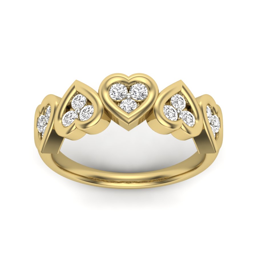 Yellow Gold Plated Sterling Silver Ring