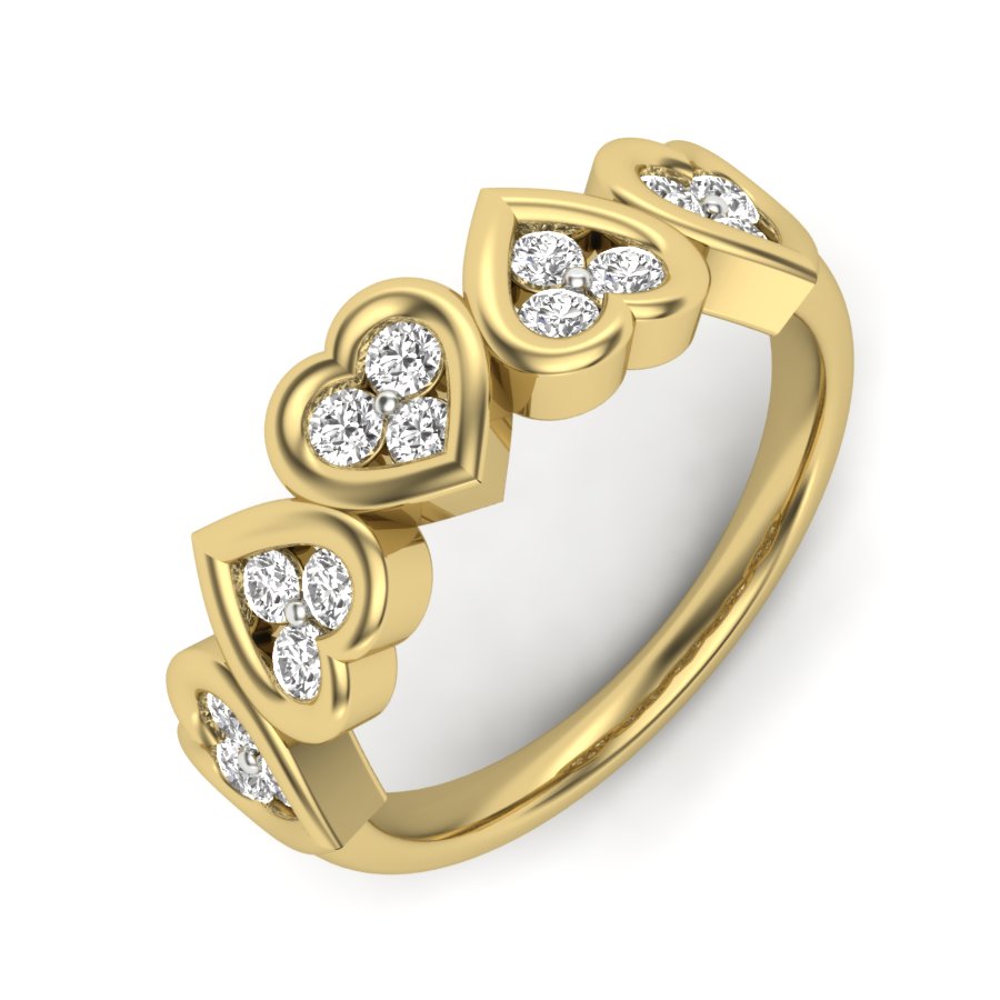 Yellow Gold Plated Sterling Silver Ring