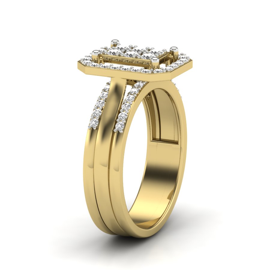 Yellow Gold Plated Sterling Silver Ring