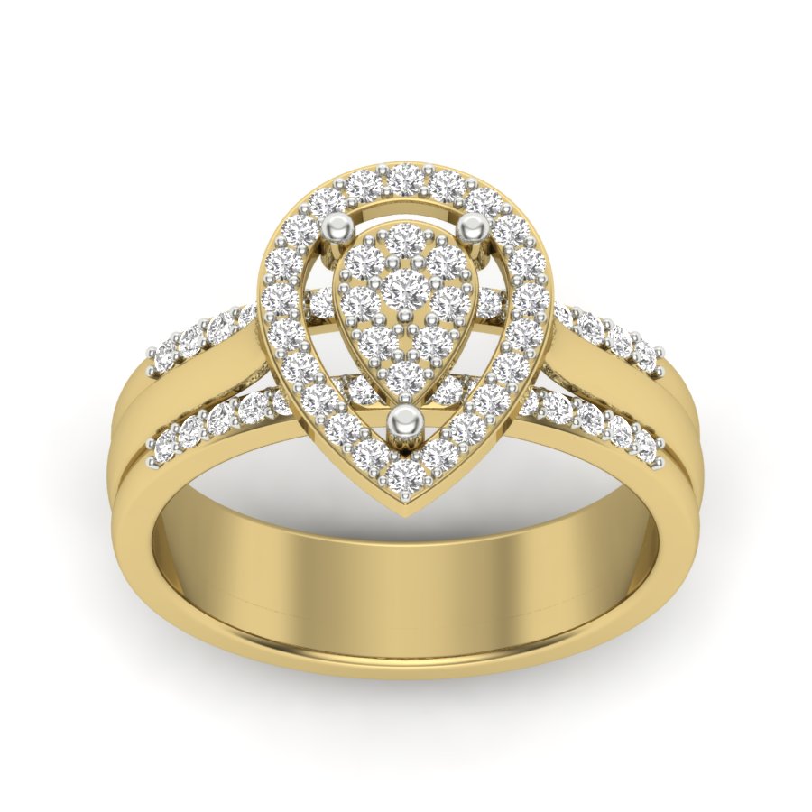 Yellow Gold Plated Sterling Silver Ring