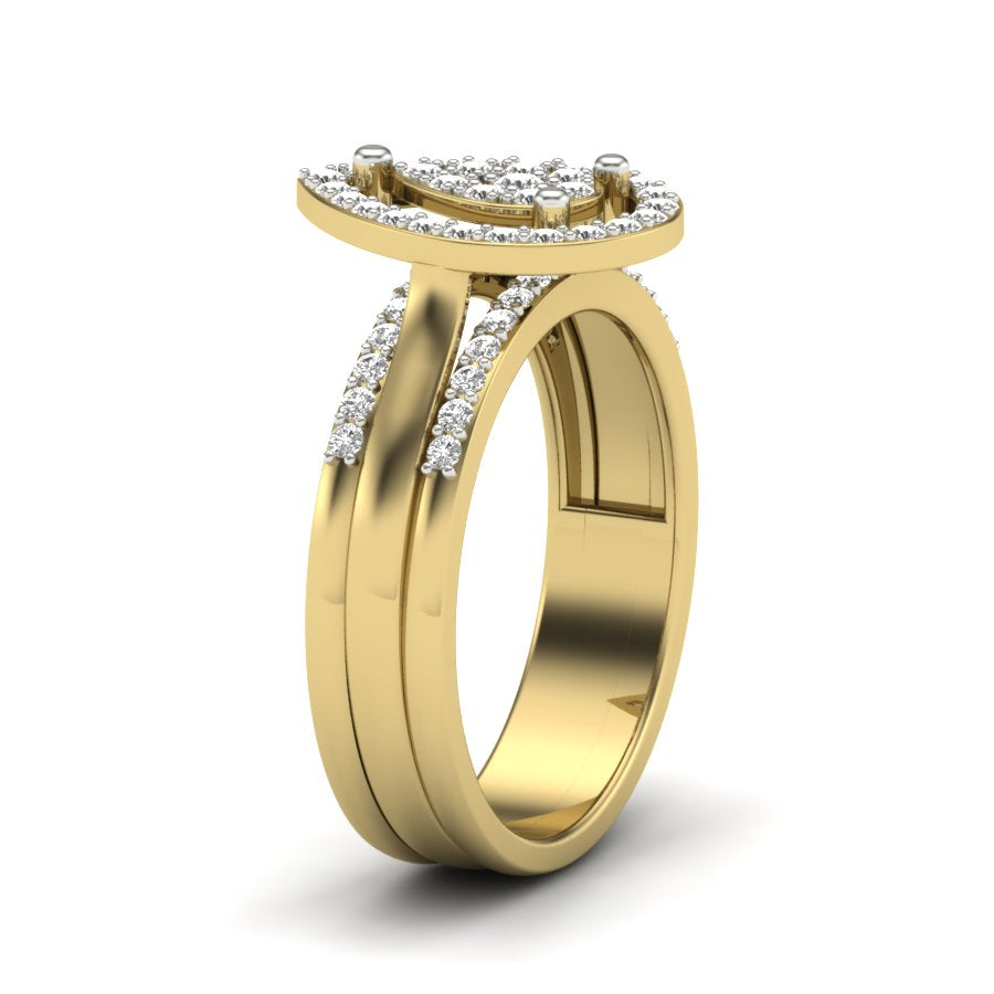 Yellow Gold Plated Sterling Silver Ring