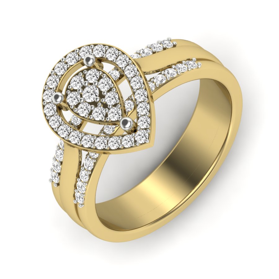Yellow Gold Plated Sterling Silver Ring